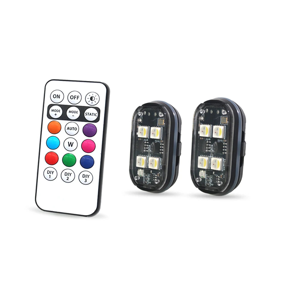 Luces LED recargables de colores con control remoto