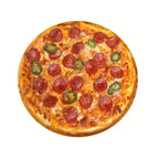 Cobija redonda con estampado de pizza · vista 10