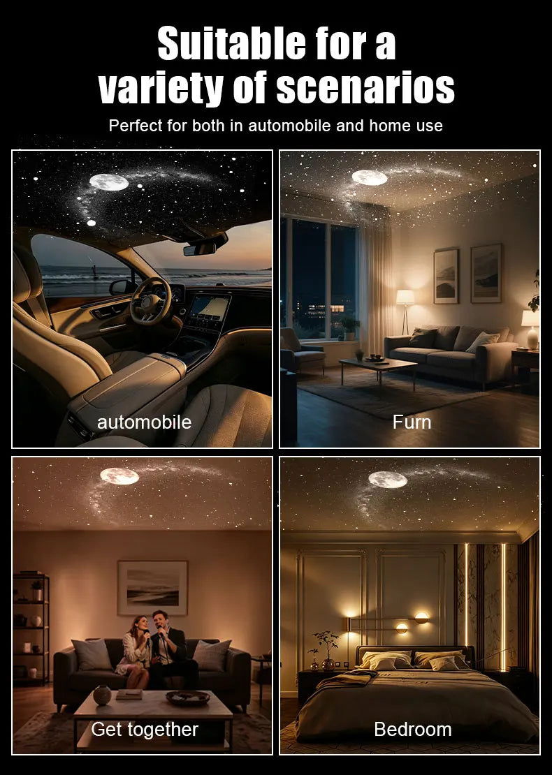 Luz USB con proyector de estrellas
