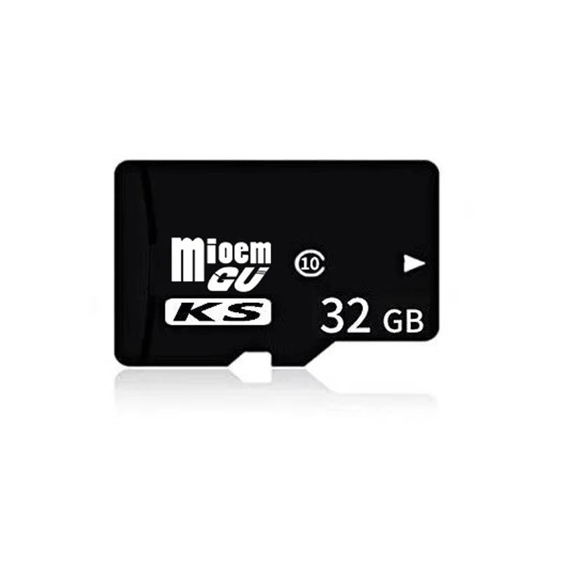 Tarjeta de memoria microSD negra con indicación de 32 GB