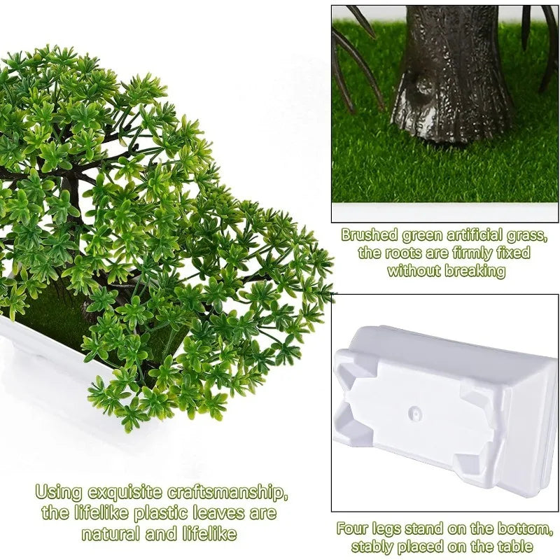 Planta artificial decorativa con maceta