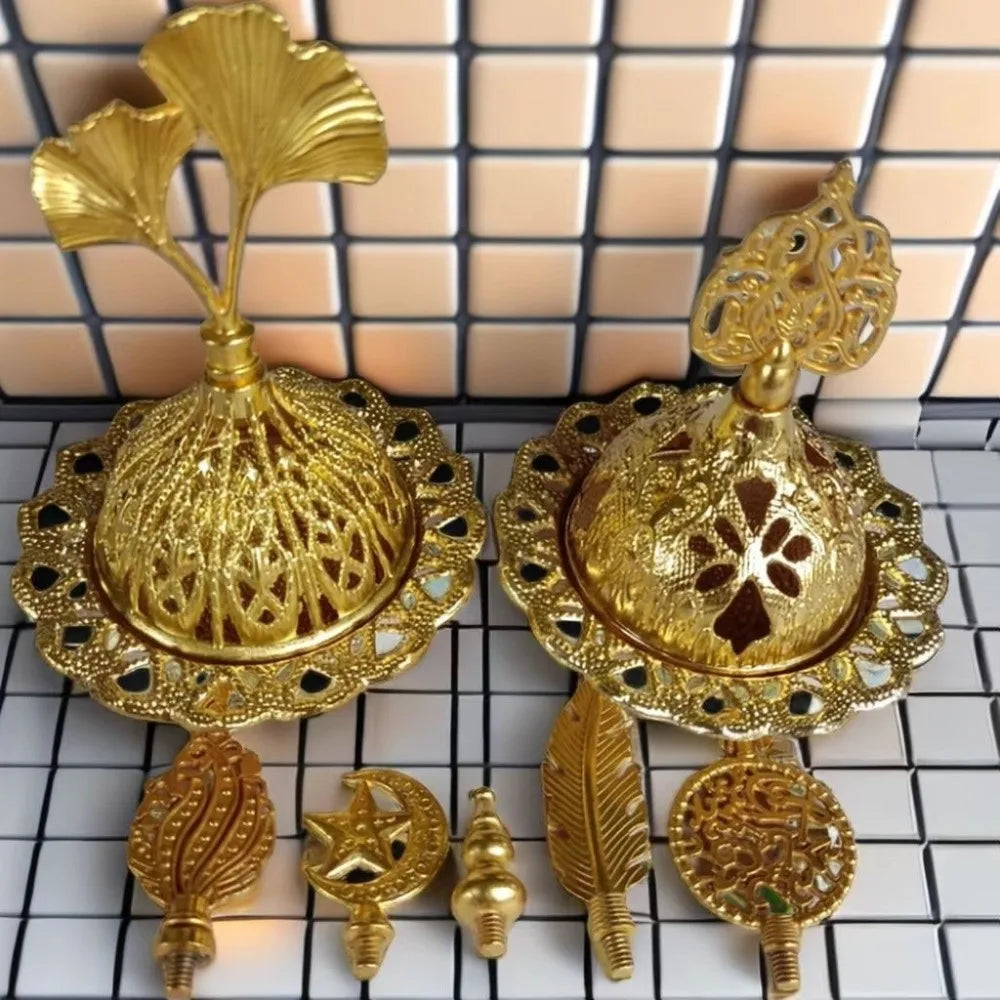 Incensario decorativo dorado