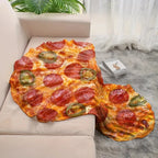 Cobija redonda con estampado de pizza · vista 6