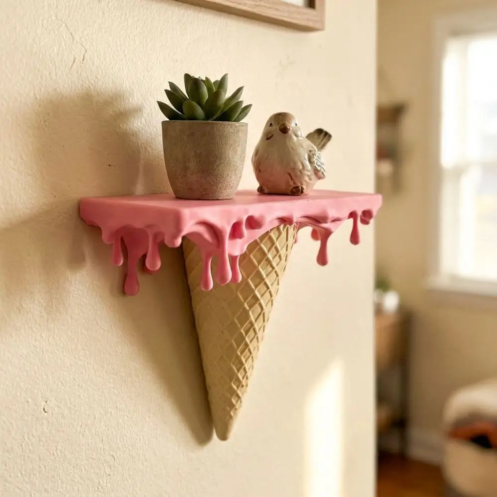 Repisa de pared tipo helado derretido