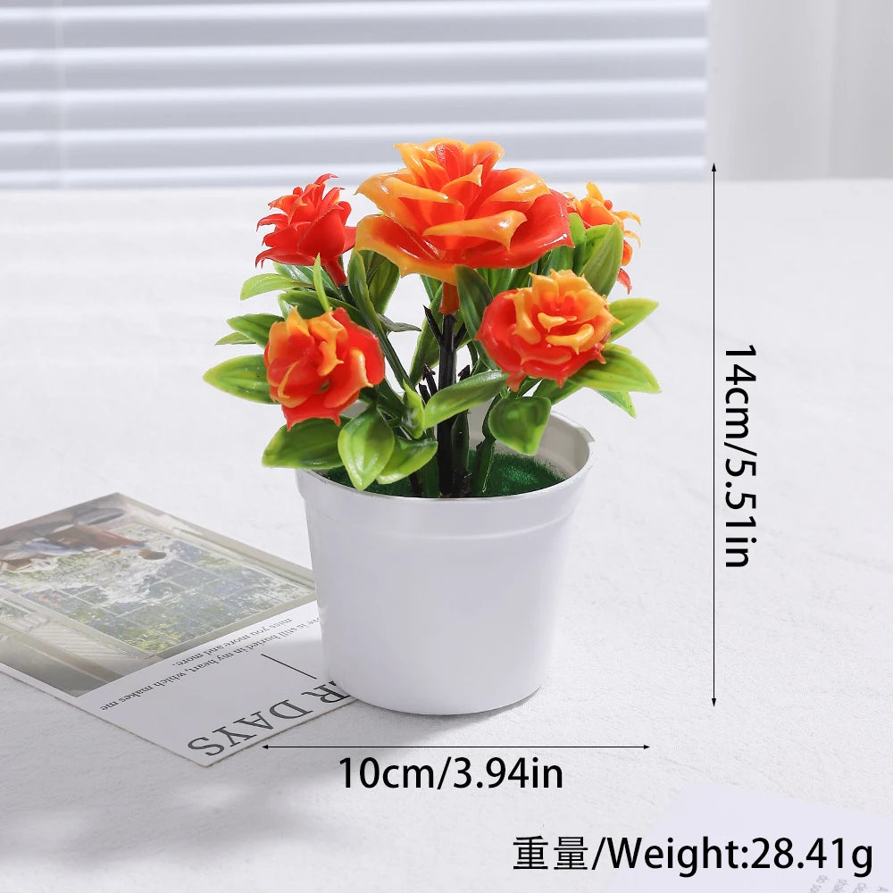 Planta artificial decorativa con maceta