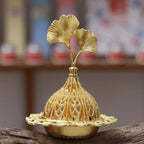 Incensario decorativo dorado