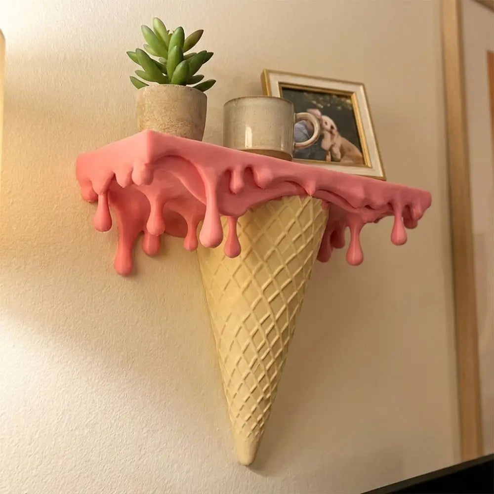 Repisa de pared tipo helado derretido