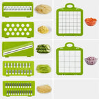 Picador de verduras con cuchillas intercambiables