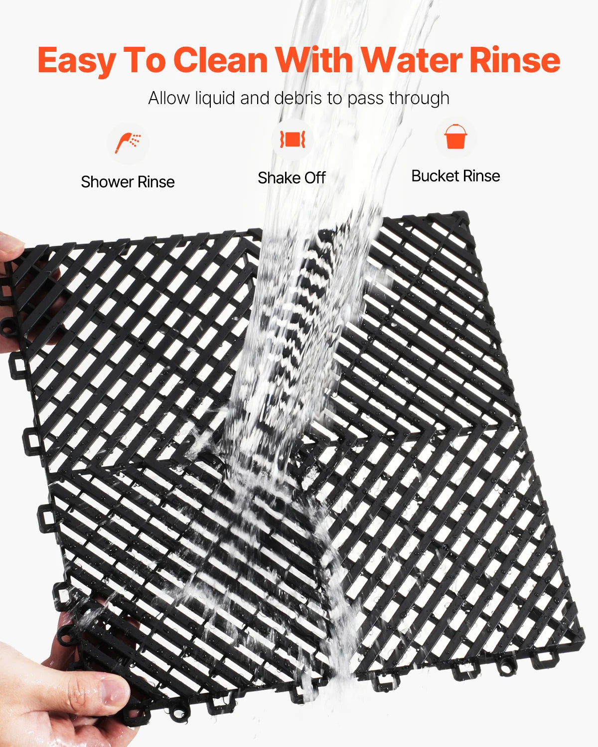 Piso modular con drenaje de 30.5 × 30.5 cm