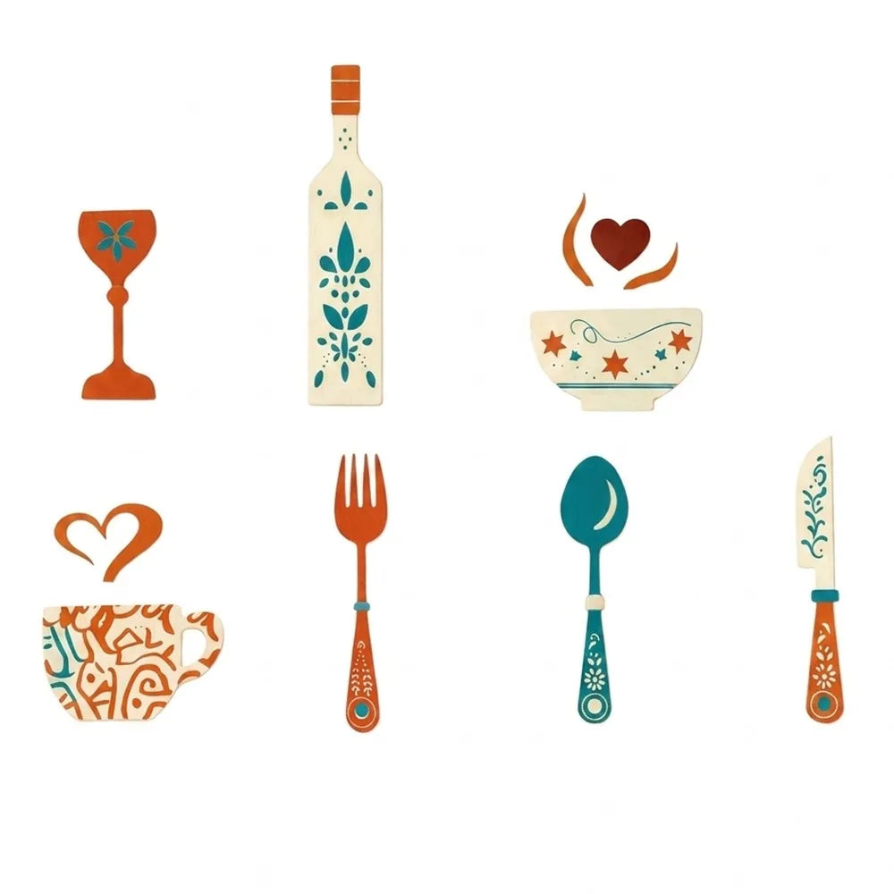 Adornos de madera para cocina con flores