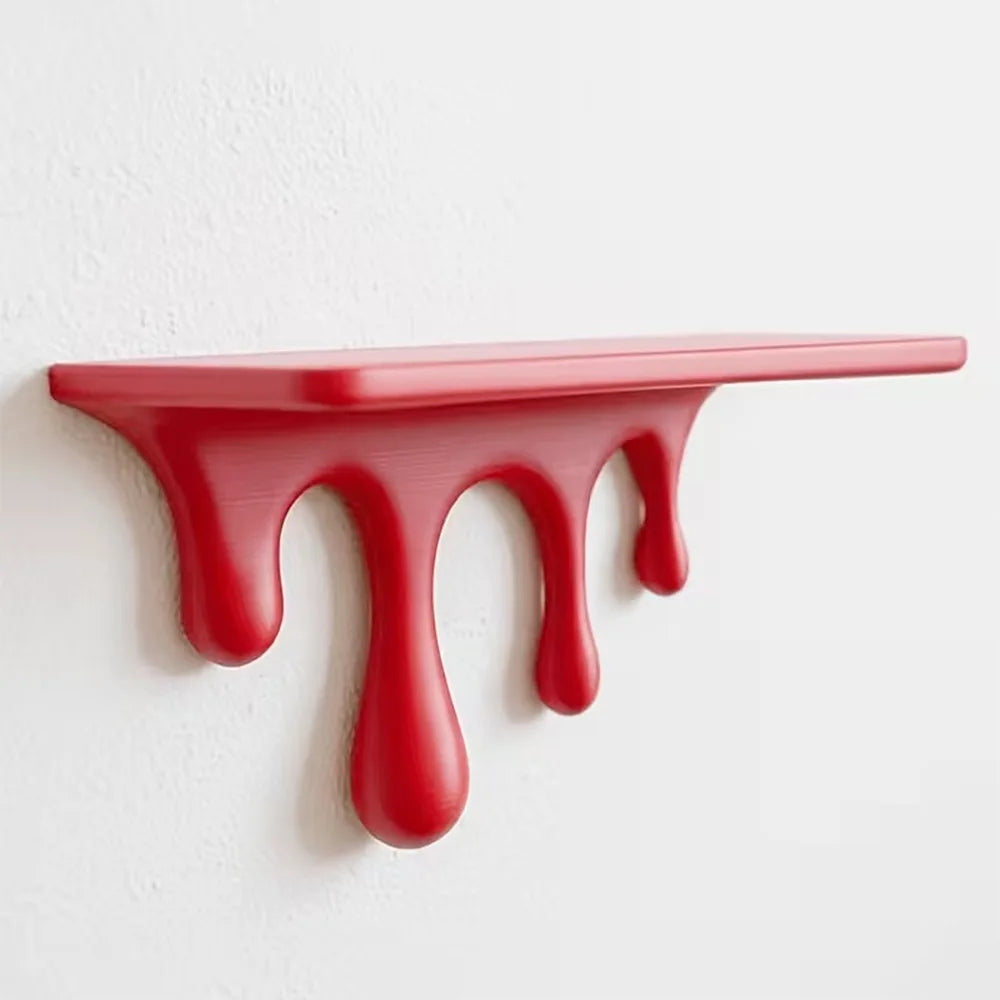 Repisa decorativa de pared con gotas