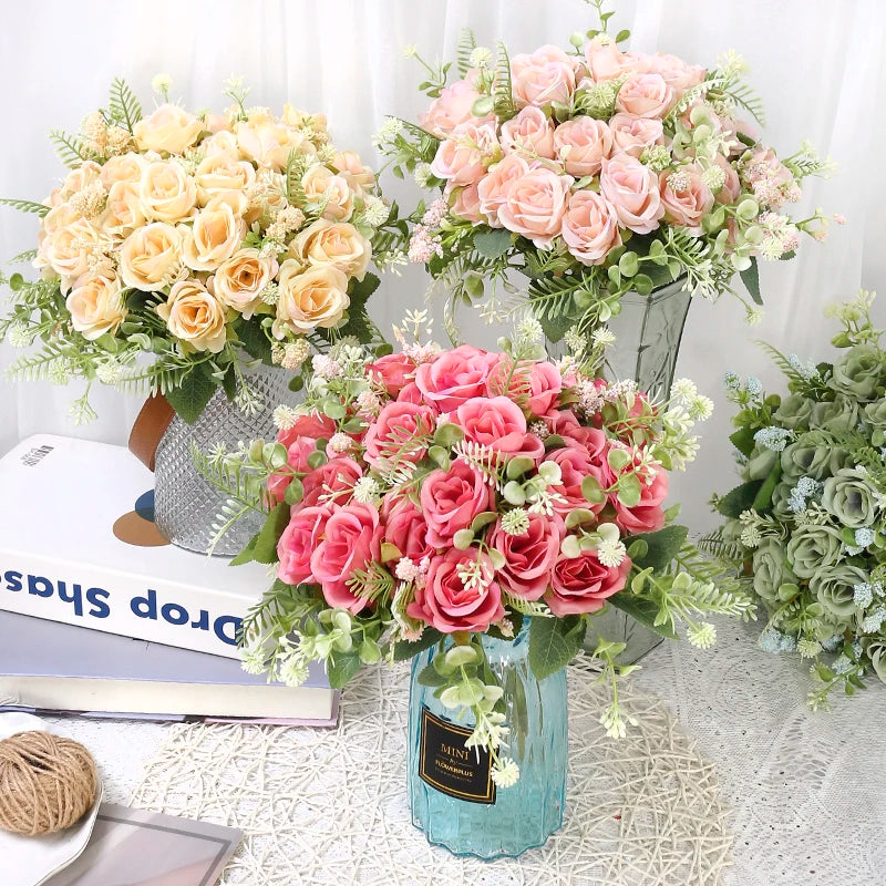 Ramo de rosas artificiales para decoración