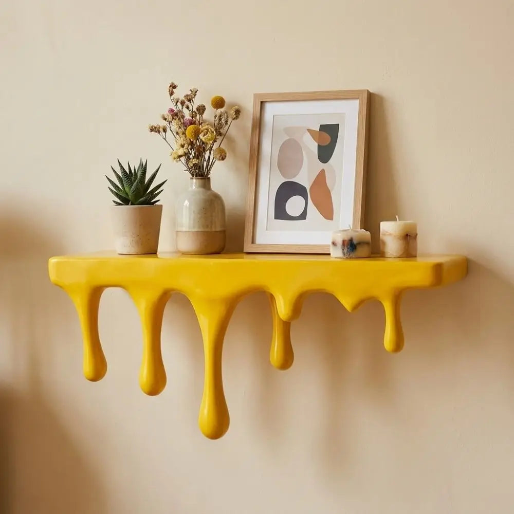 Repisa de pared con efecto derretido
