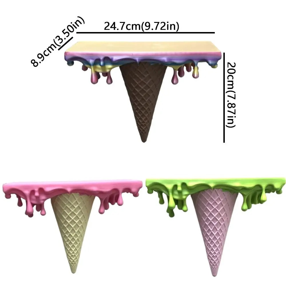 Repisa de pared tipo helado derretido