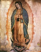 Lienzo de la Virgen de Guadalupe sin marco