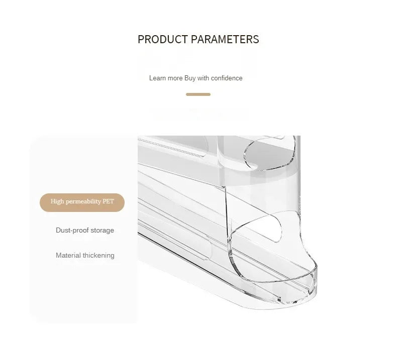 Organizador de huevos de 2 niveles para refrigerador