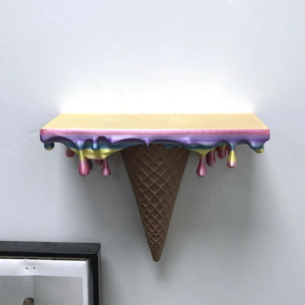 Repisa de pared tipo helado derretido