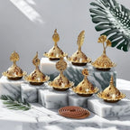 Incensario decorativo dorado