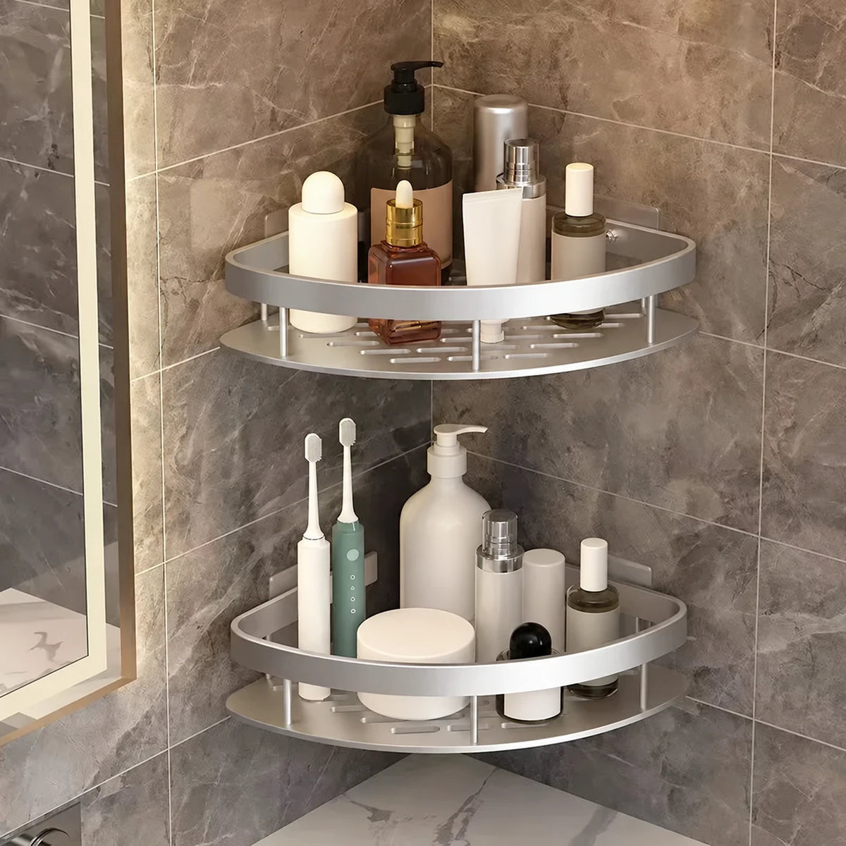 Repisa esquinera para baño | 1 o 2 repisas