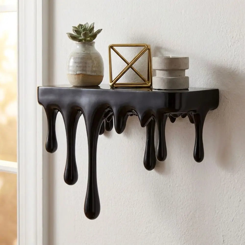 Repisa de pared con efecto derretido