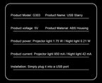 Luz USB con proyector de estrellas