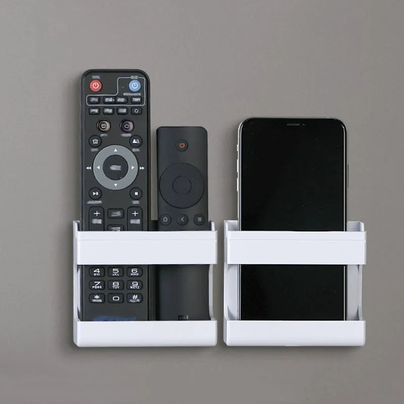 Organizador de pared para controles y celular