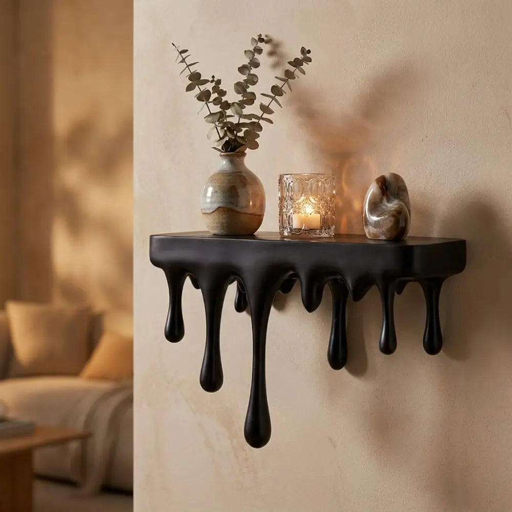 Repisa de pared con efecto derretido