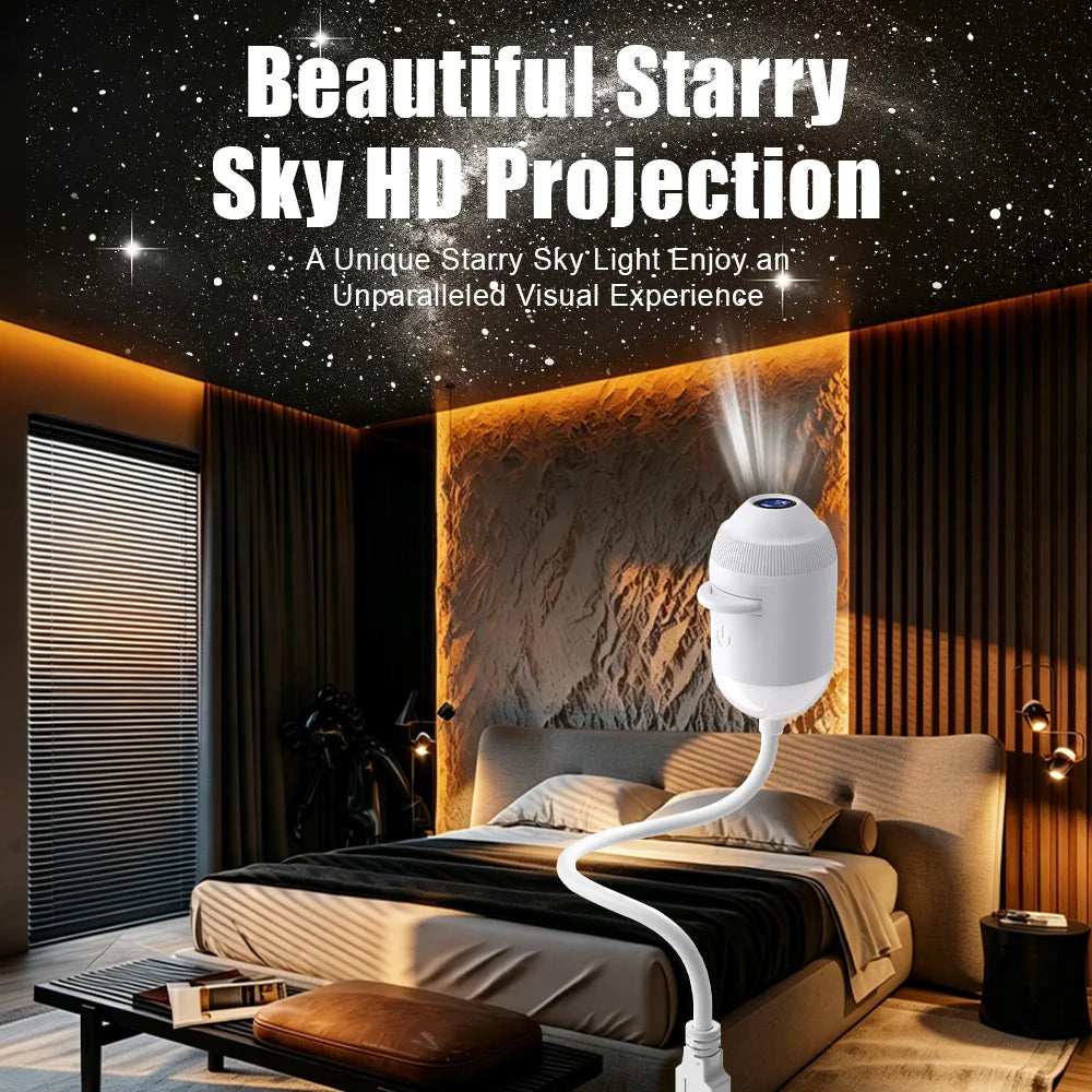 Luz USB con proyector de estrellas