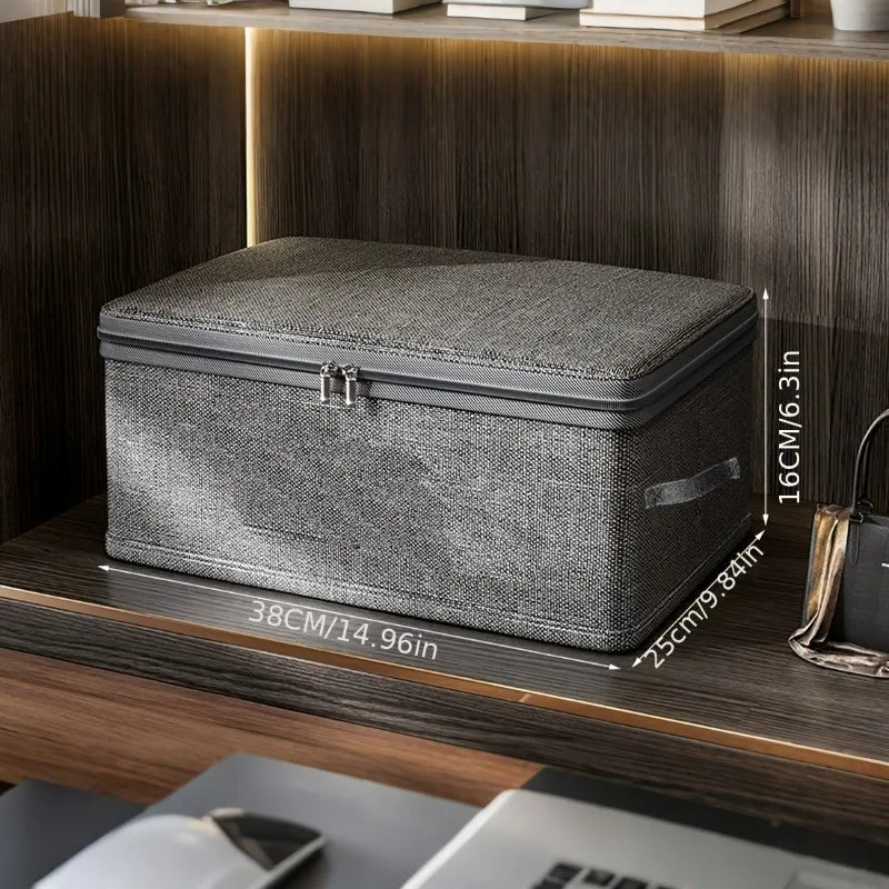 Caja organizadora plegable con tapa y asas