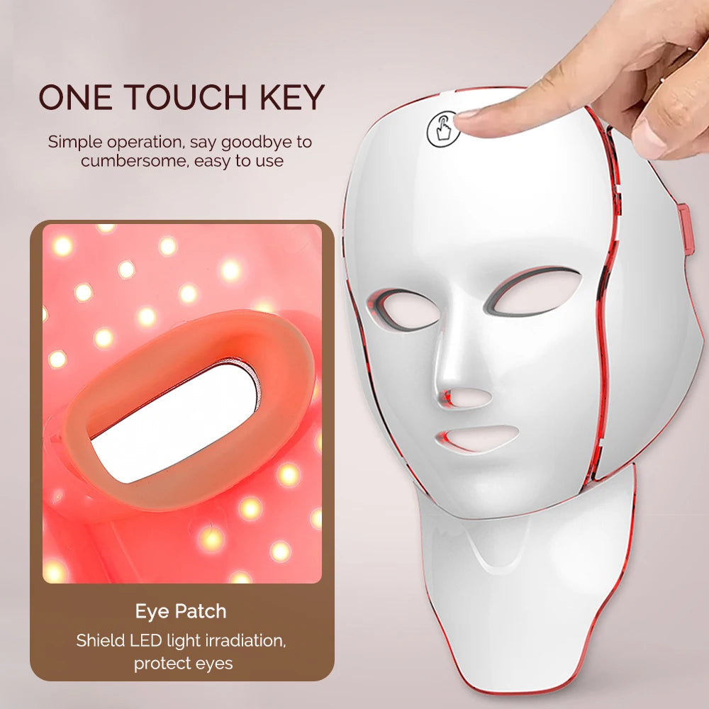 Máscara LED para rostro y cuello | Con o sin caja