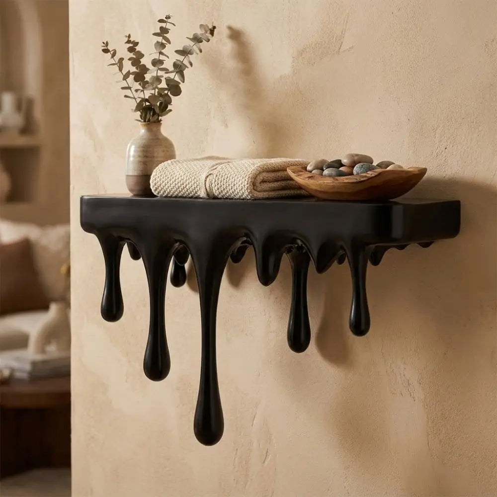 Repisa de pared con efecto derretido