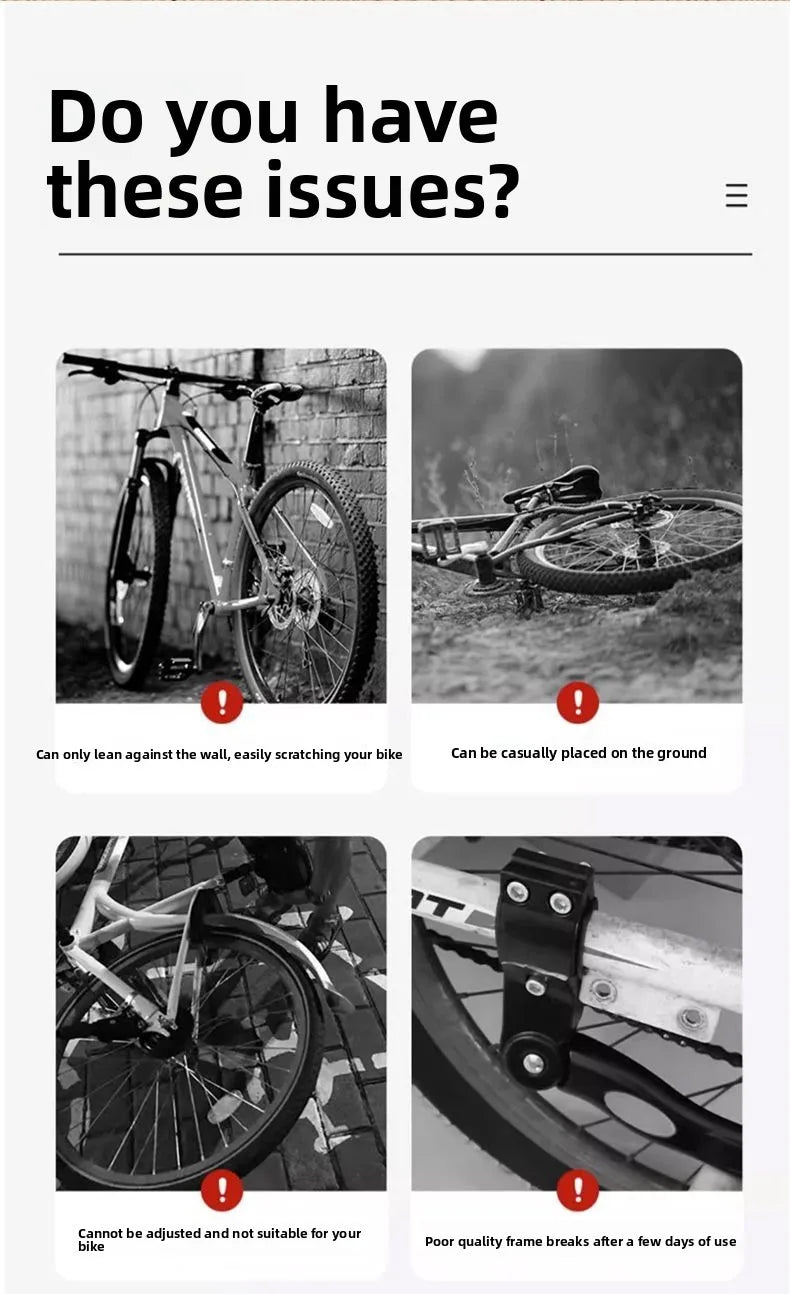 Indoor Bicycle Parking Stand Steel Material Road Bike Single Bike Display Rack Mountain Bike Storage Holder for All Genders