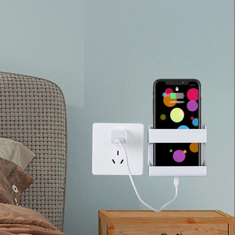 Organizador de pared para controles y celular