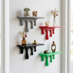 Repisa decorativa de pared con gotas