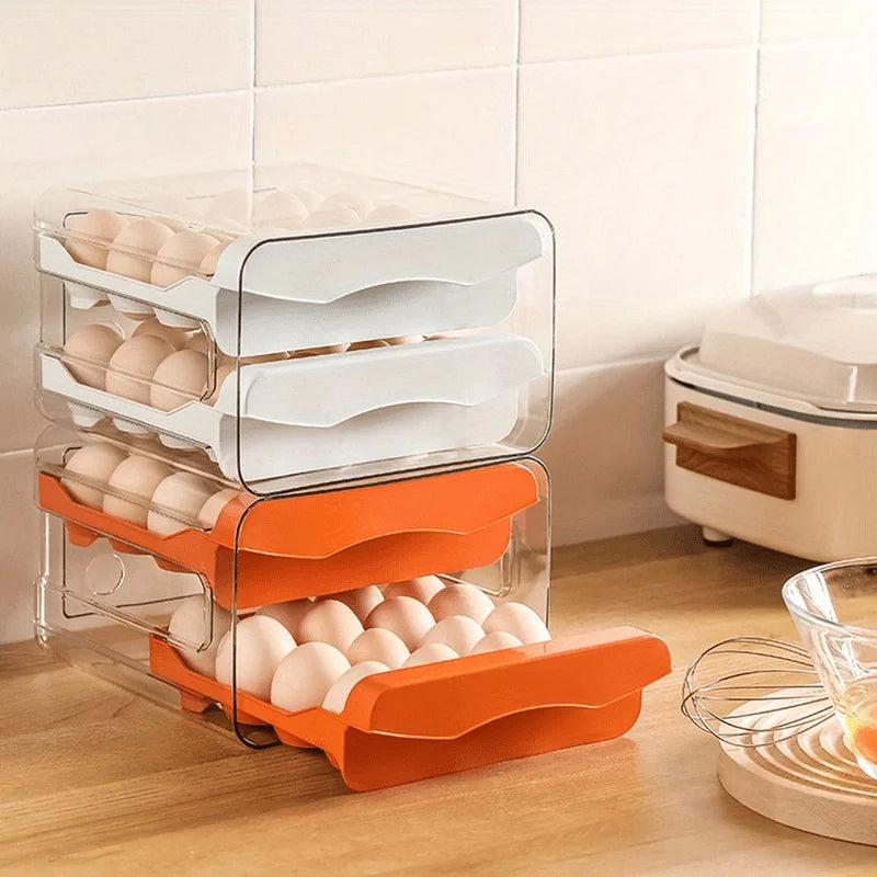 Organizador para 32 huevos con 2 cajones
