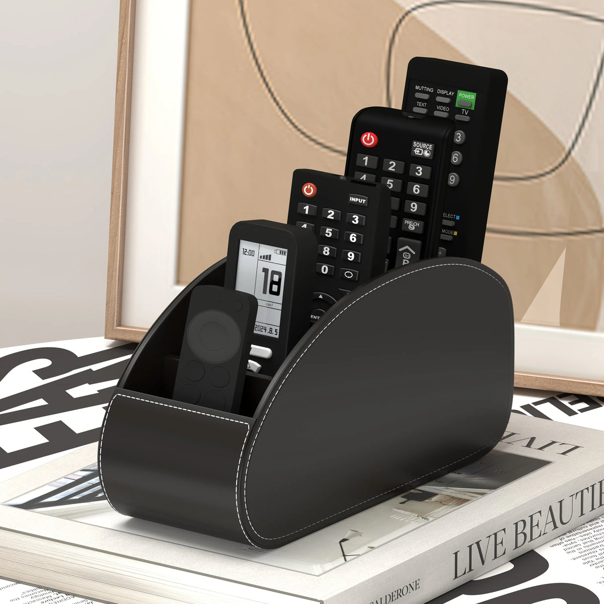 Organizador de controles remotos para mesa