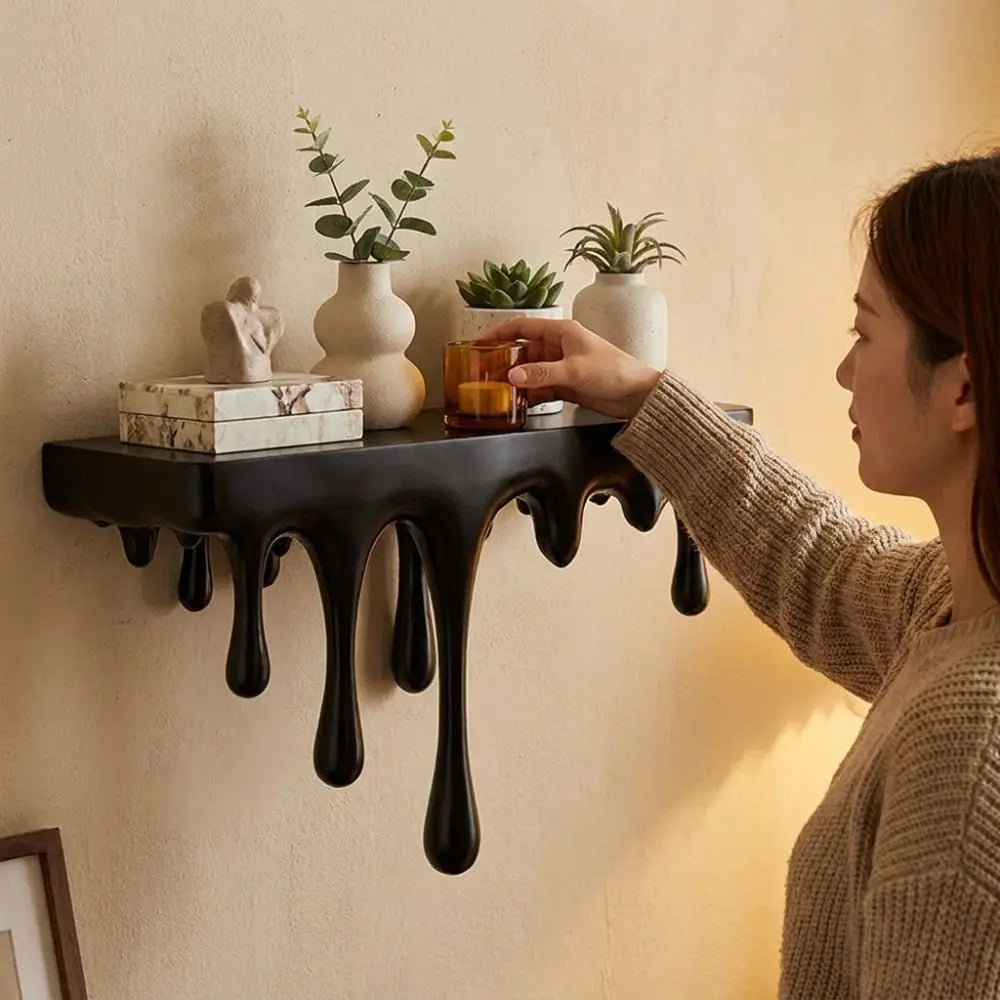 Repisa de pared con efecto derretido