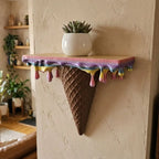 Repisa de pared tipo helado derretido