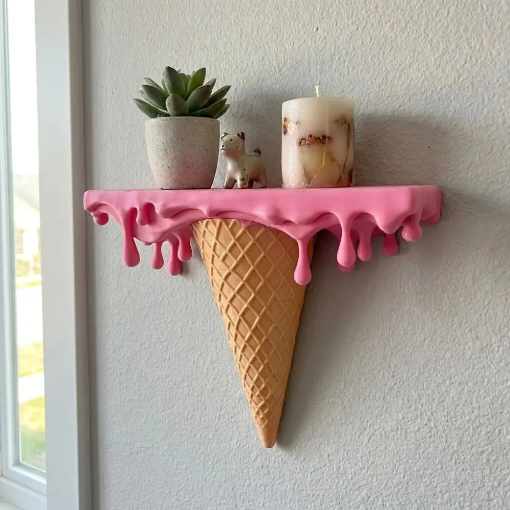 Repisa de pared tipo helado derretido
