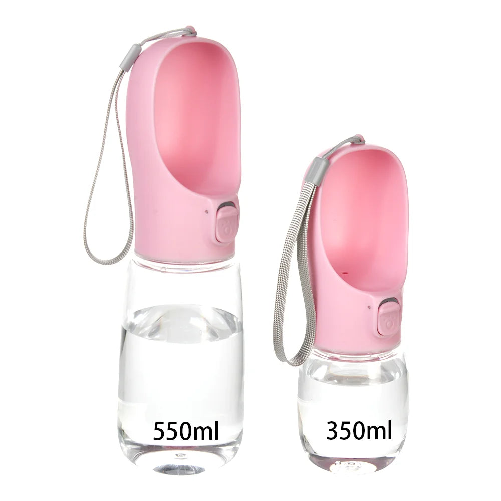 Botellas bebederas rosas en presentaciones de 550 y 350 ml.