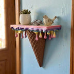Repisa de pared tipo helado derretido