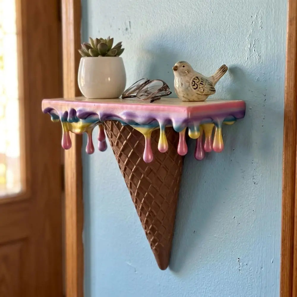 Repisa de pared tipo helado derretido