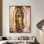Lienzo de la Virgen de Guadalupe sin marco