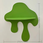Repisa decorativa de madera en forma de gota
