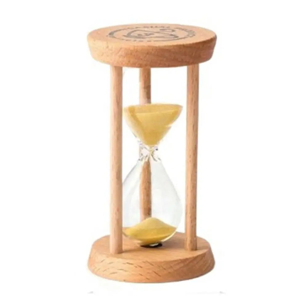 Reloj de arena con base de madera