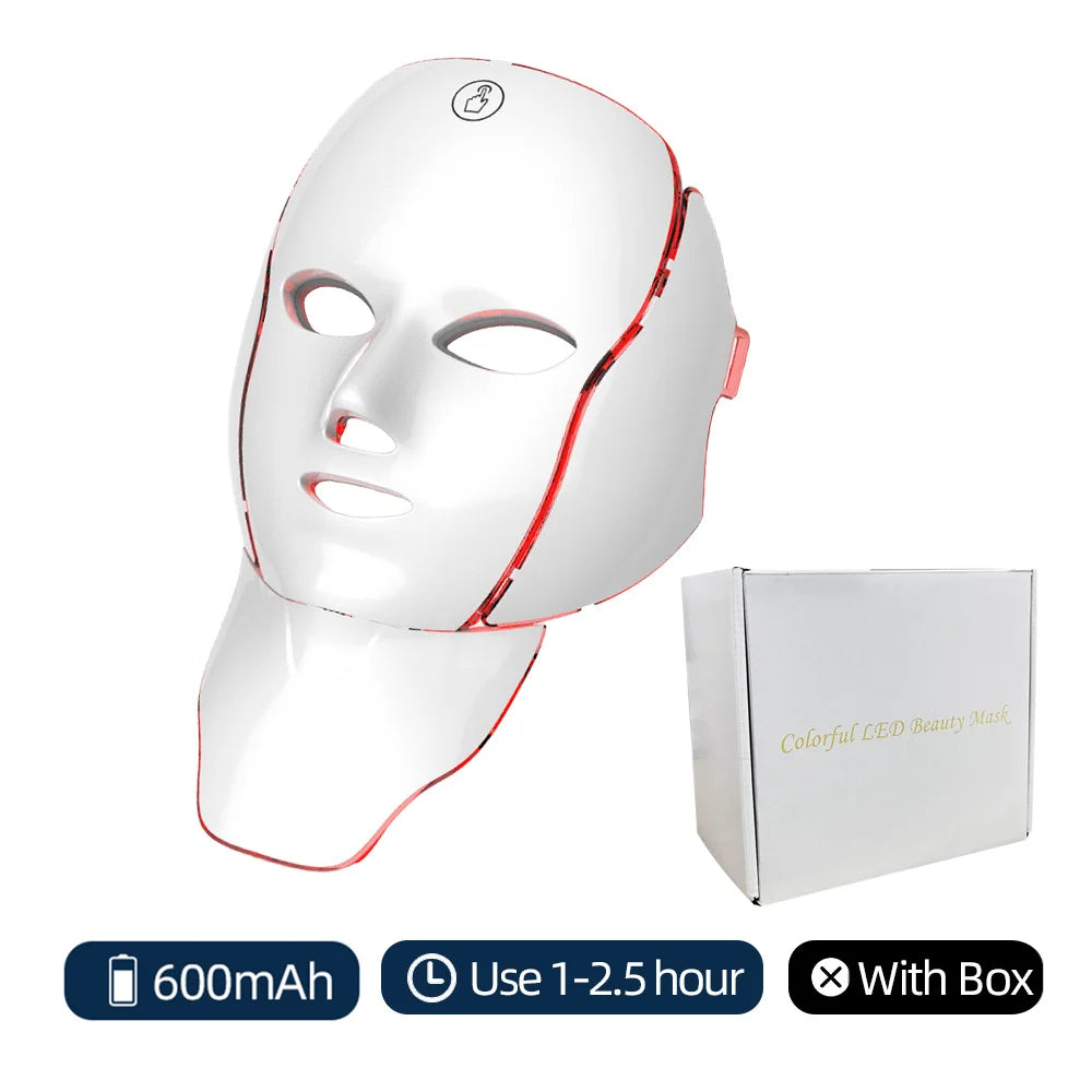 Máscara LED para rostro y cuello | Con o sin caja