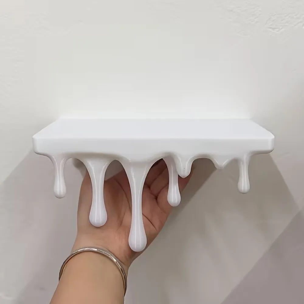 Repisa de pared con efecto derretido