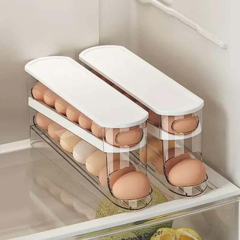 Organizador de huevos de 2 niveles para refrigerador