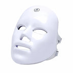 Máscara facial LED blanca de 7 colores