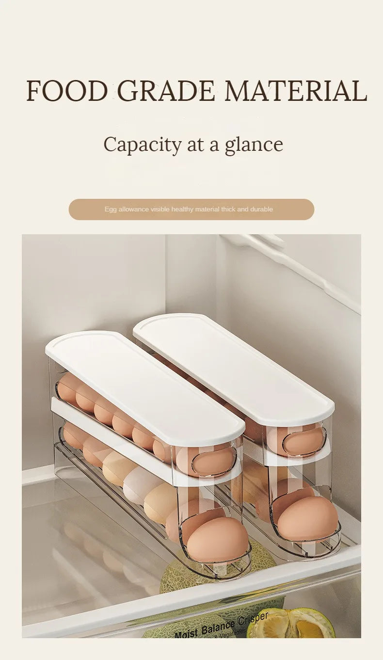 Organizador de huevos de 2 niveles para refrigerador